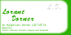 lorant dorner business card